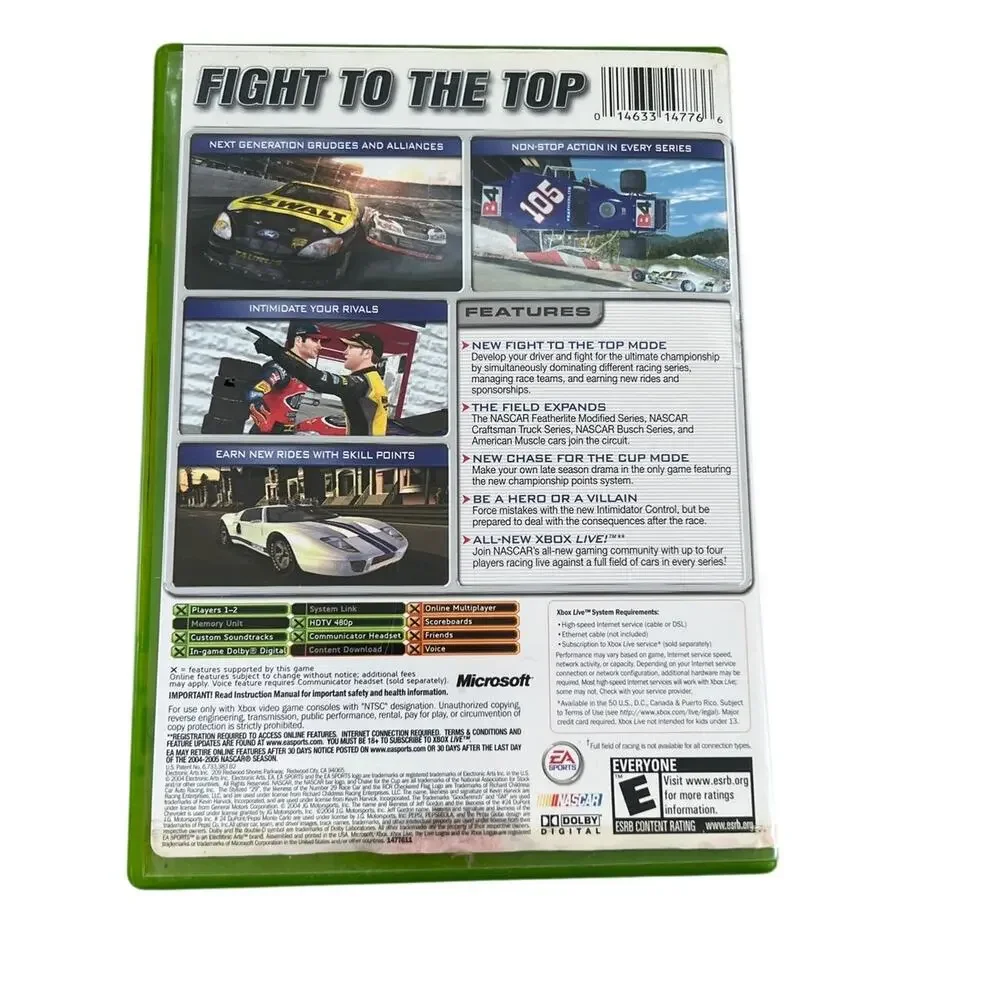 Nascar 2005: Chase for the Cup Complete in Box w/ Manual and Insert Xbox, 2004